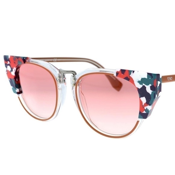 Fendi Designer Sunglasses FF0074-RCI-50mm Rust Havana Red Marble Grey/ Rose Pink - Picture 3 of 7